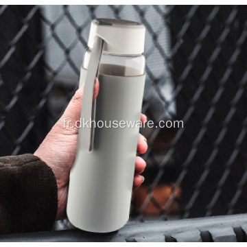 Bouteille d&#39;eau en verre de tasse de voyage portative avec la douille